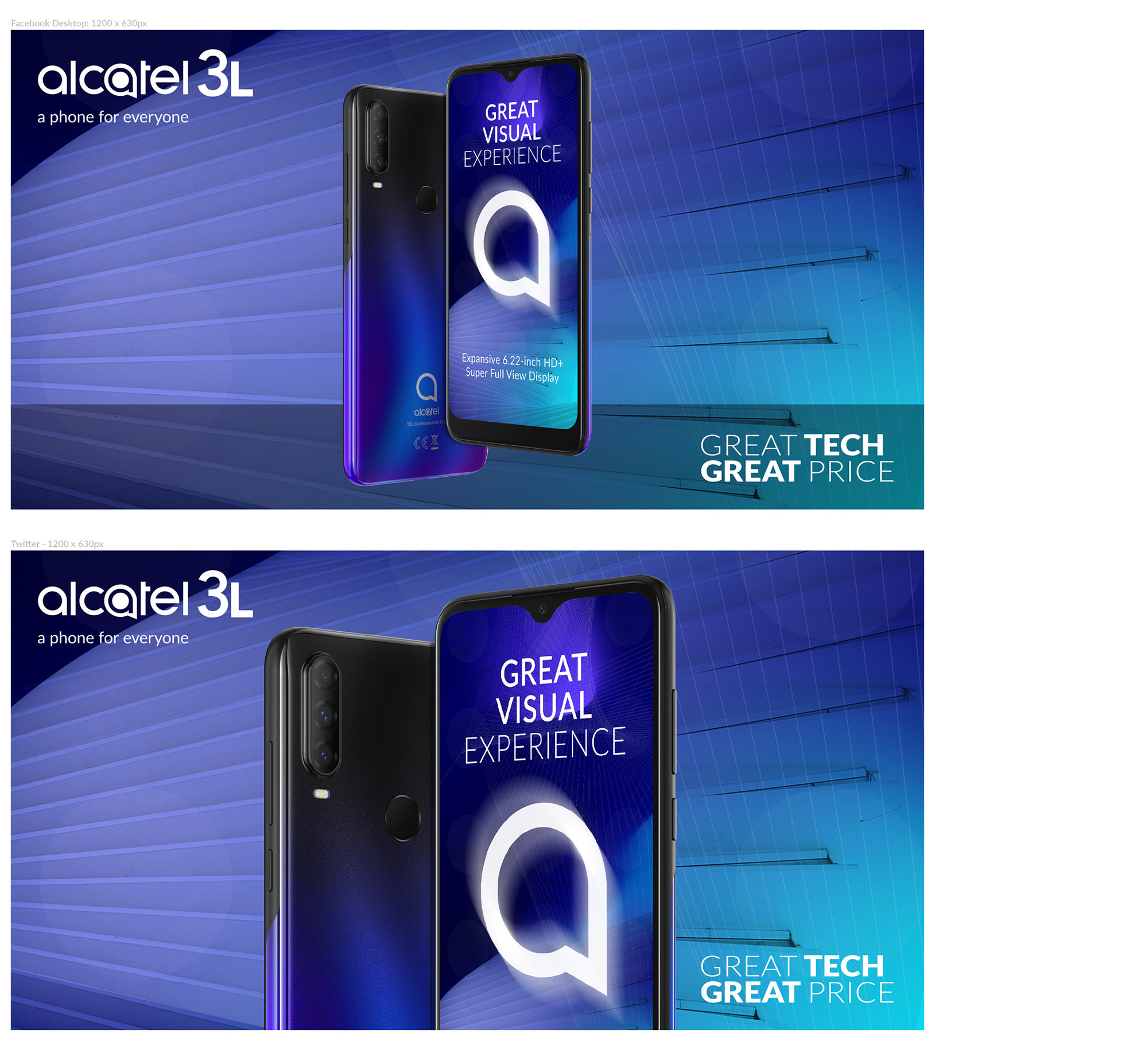 <strong>Alcatel 3L</strong> GDN Banners & Social Design