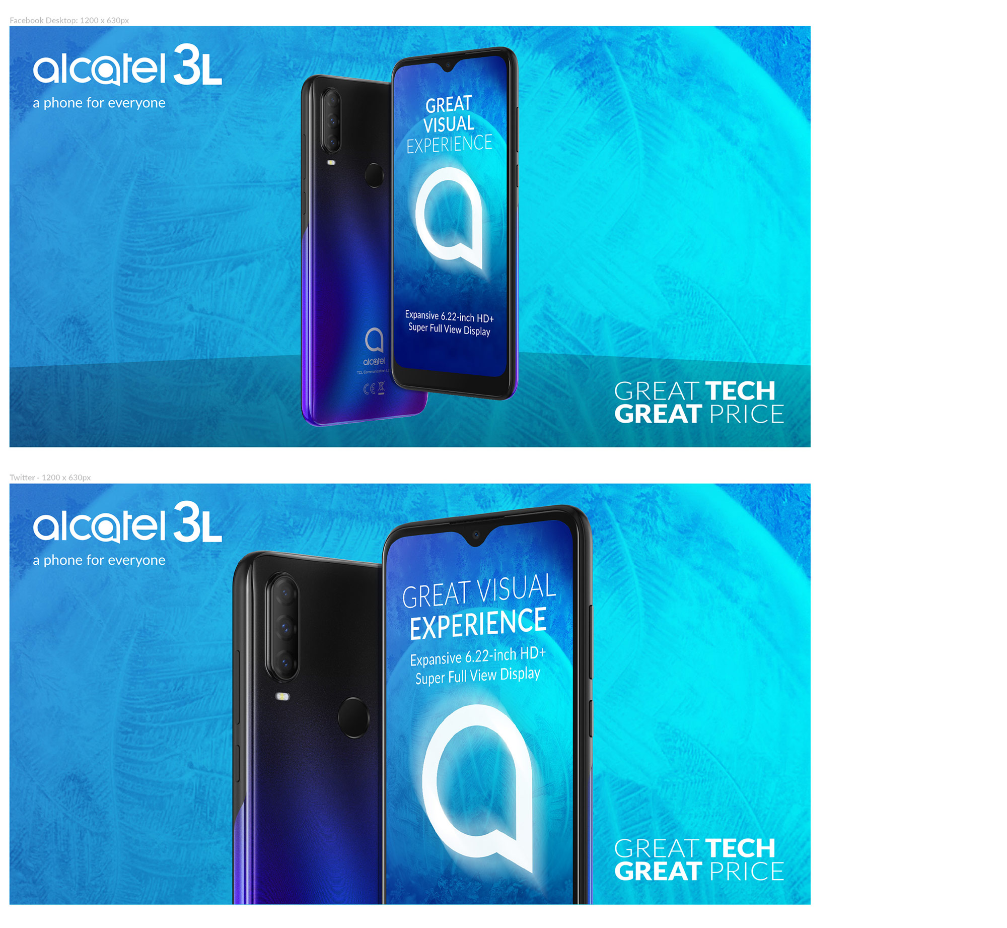 <strong>Alcatel 3L</strong> GDN Banners & Social Design