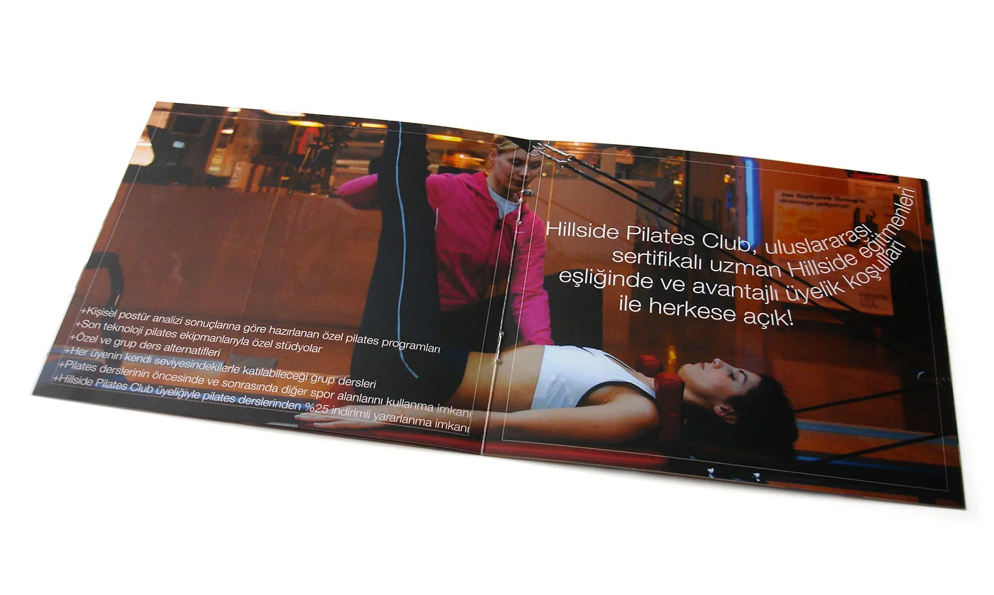 Hillside Pilates Club Brochure - Visual identity and design sample by Ediz Pinar