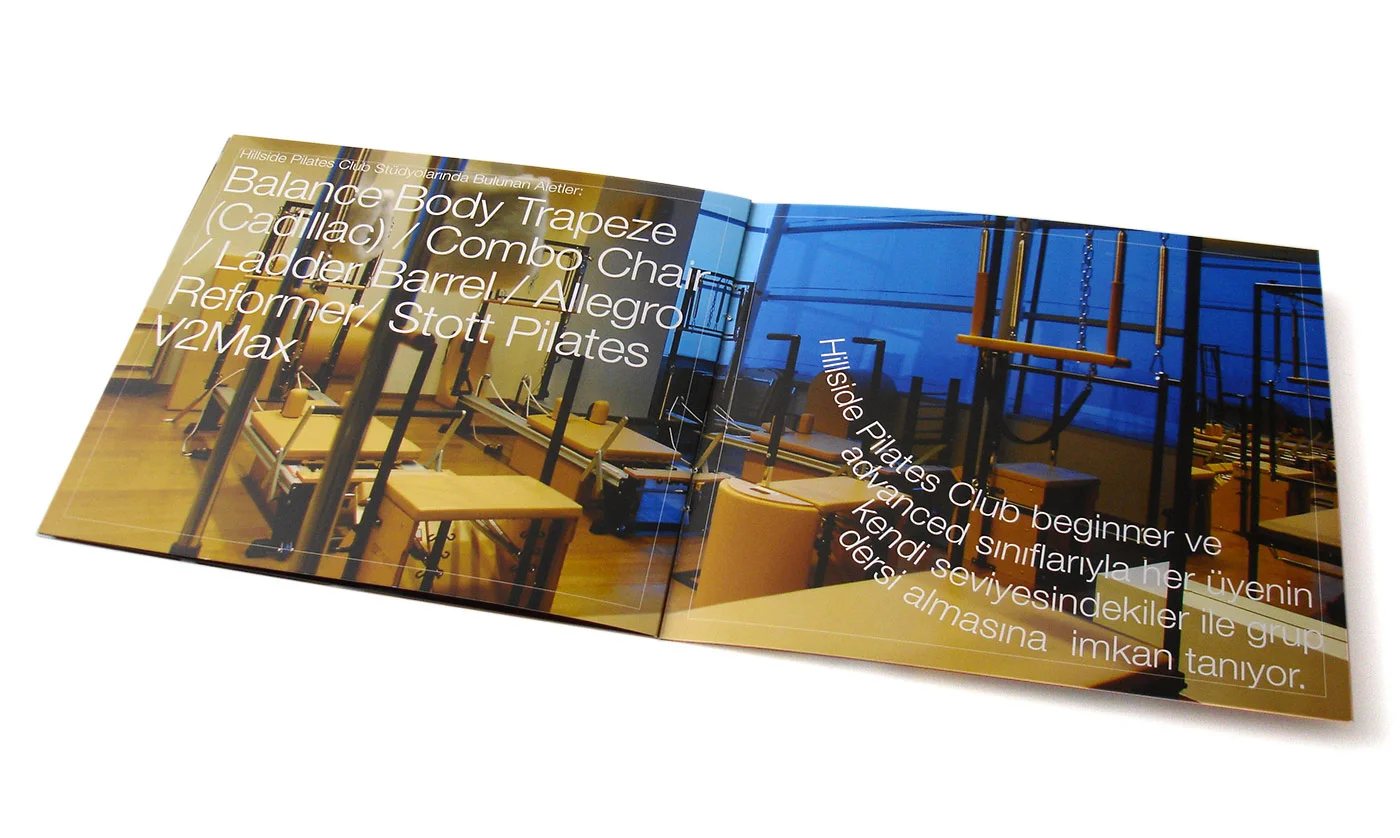Hillside Pilates Club Brochure - Visual identity and design sample by Ediz Pinar