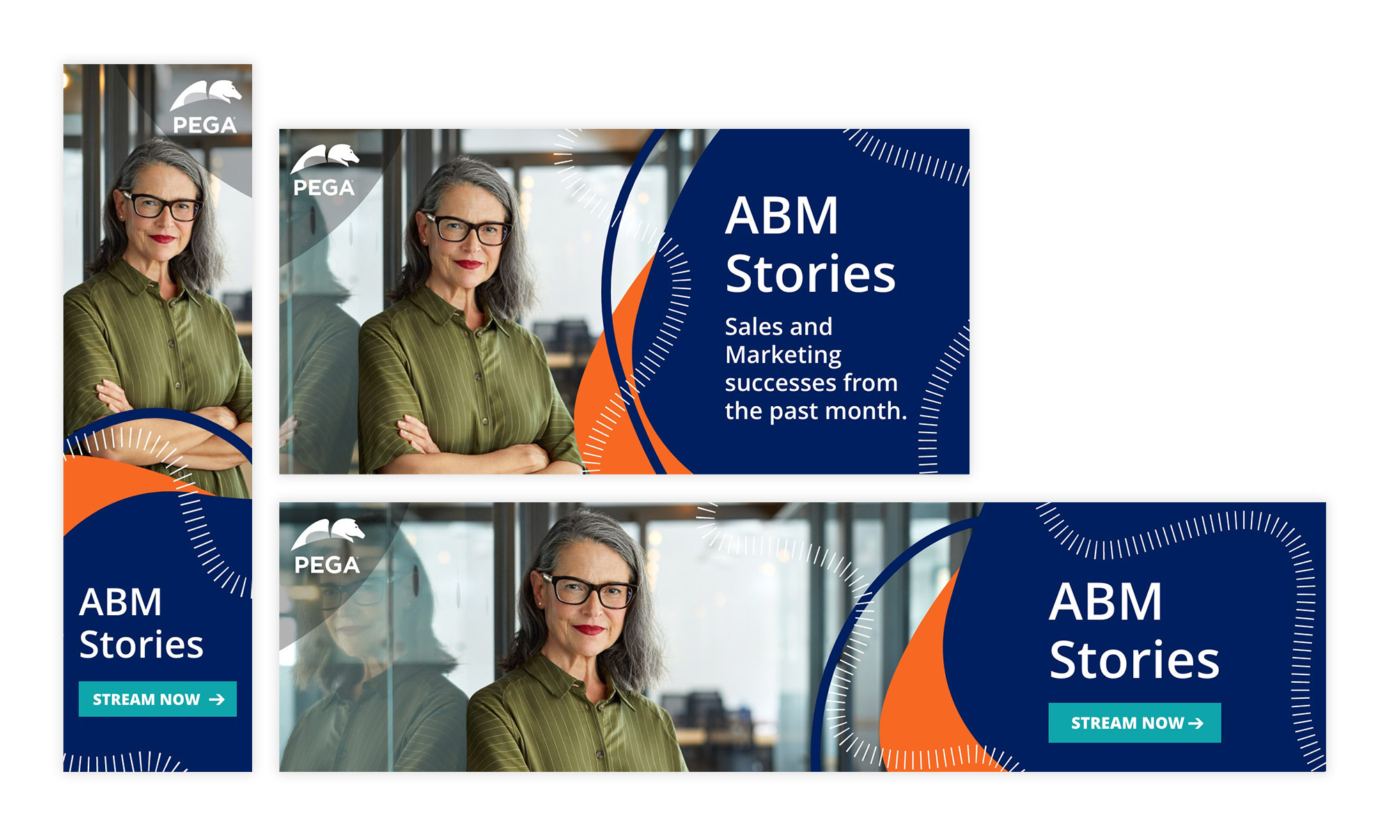<strong>PEGA</strong> ABM Stories campaign banners